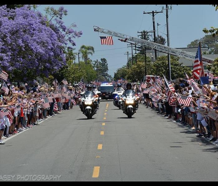 Motorcycle Officers Leading a Procession 