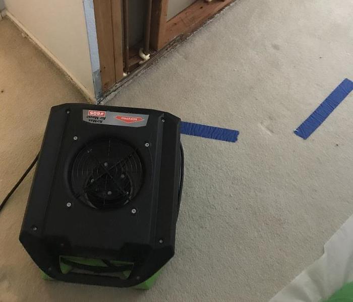 Drying Equipment in Bedroom 